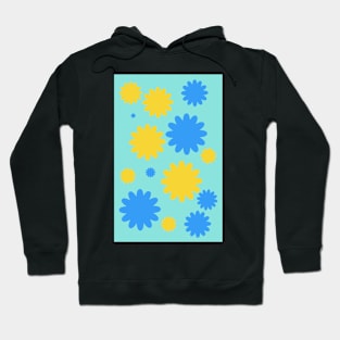 blue Vintage flowers Hoodie